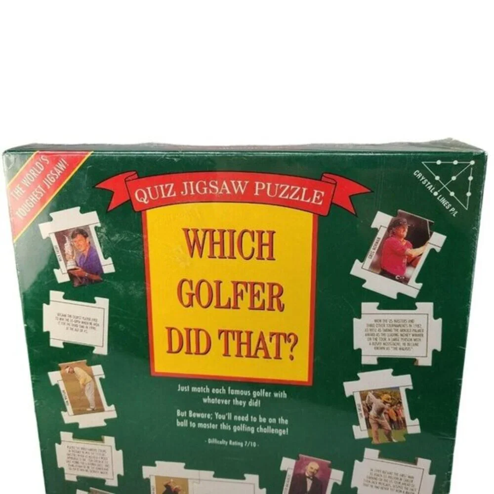 Golf Trivia Quiz Jigsaw Puzzle Which Golfer Did That Factory Sealed 1995 Vintage